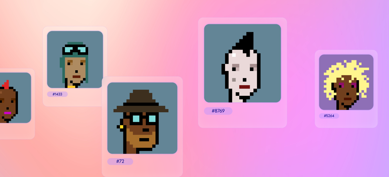 Five CryptoPunks NFTs