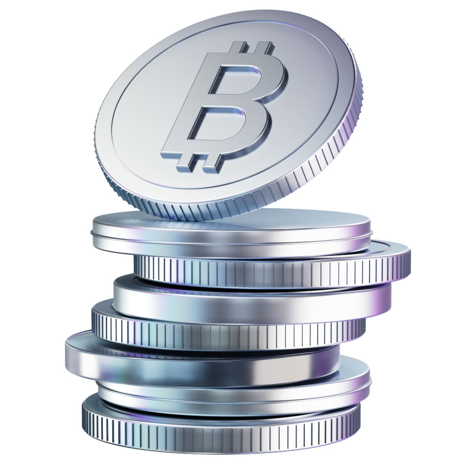 BTC Coins stack