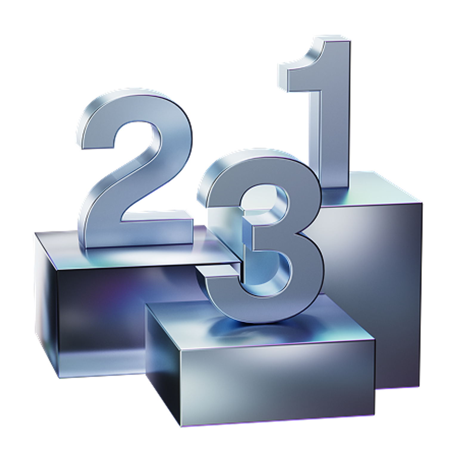 Illustration of winners 123 podium