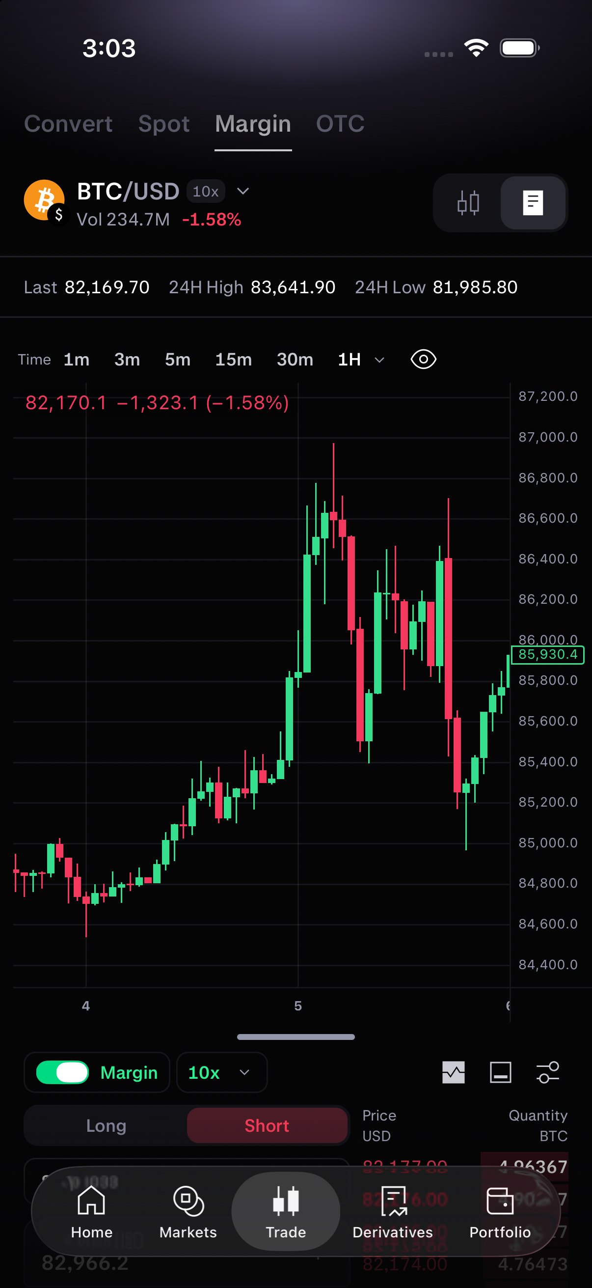 Kraken Pro BTC-USD