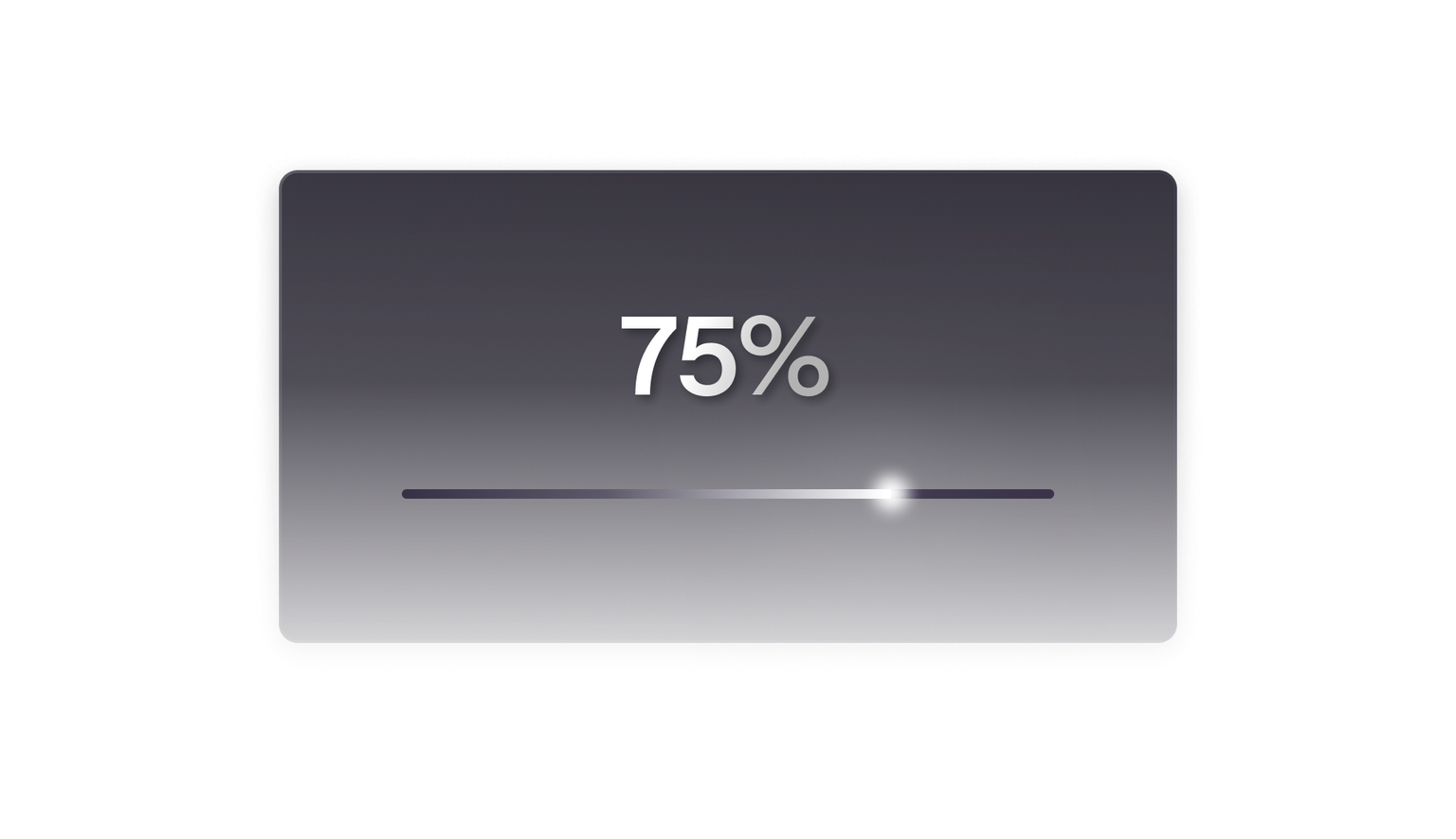 Progress bar showing 75% completion.