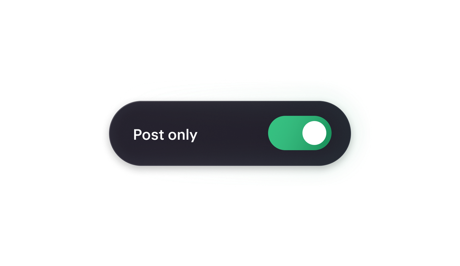 Toggle switch labeled 'Post only' in the on position.