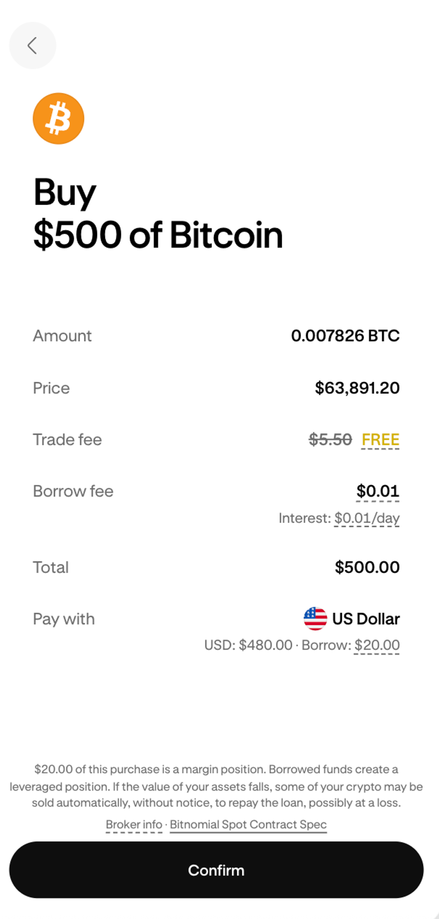 Confirm your purchase