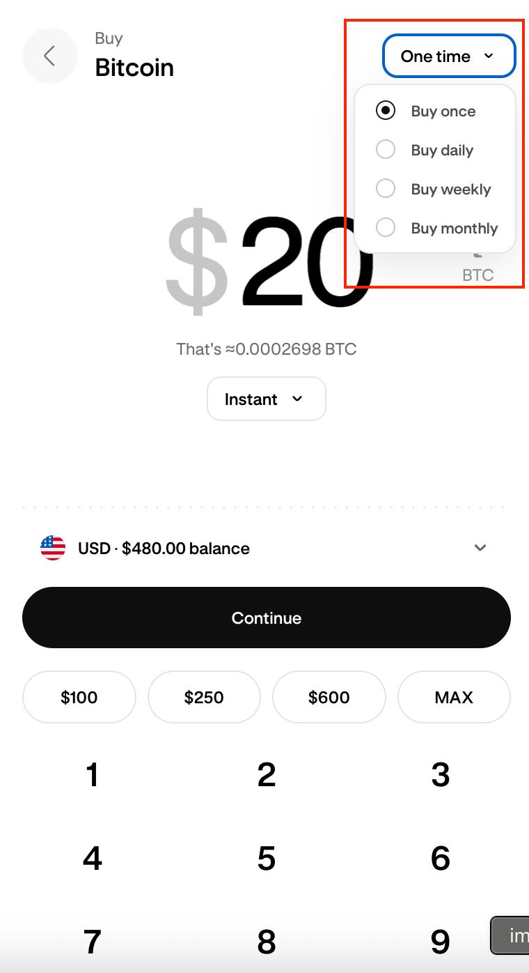 Enter amount