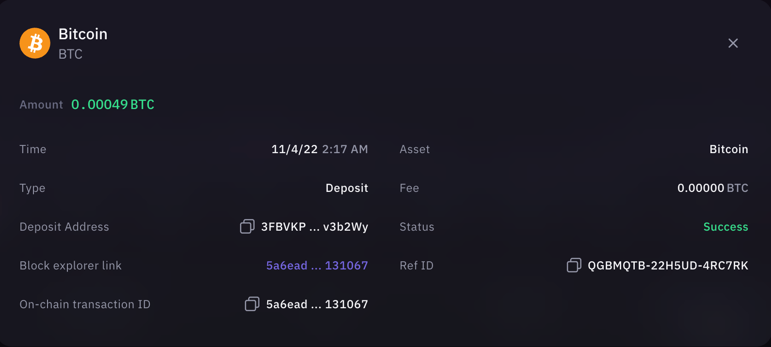 Karaken様 取引ページ How to find a deposit or withdrawal blockchain transaction ID or