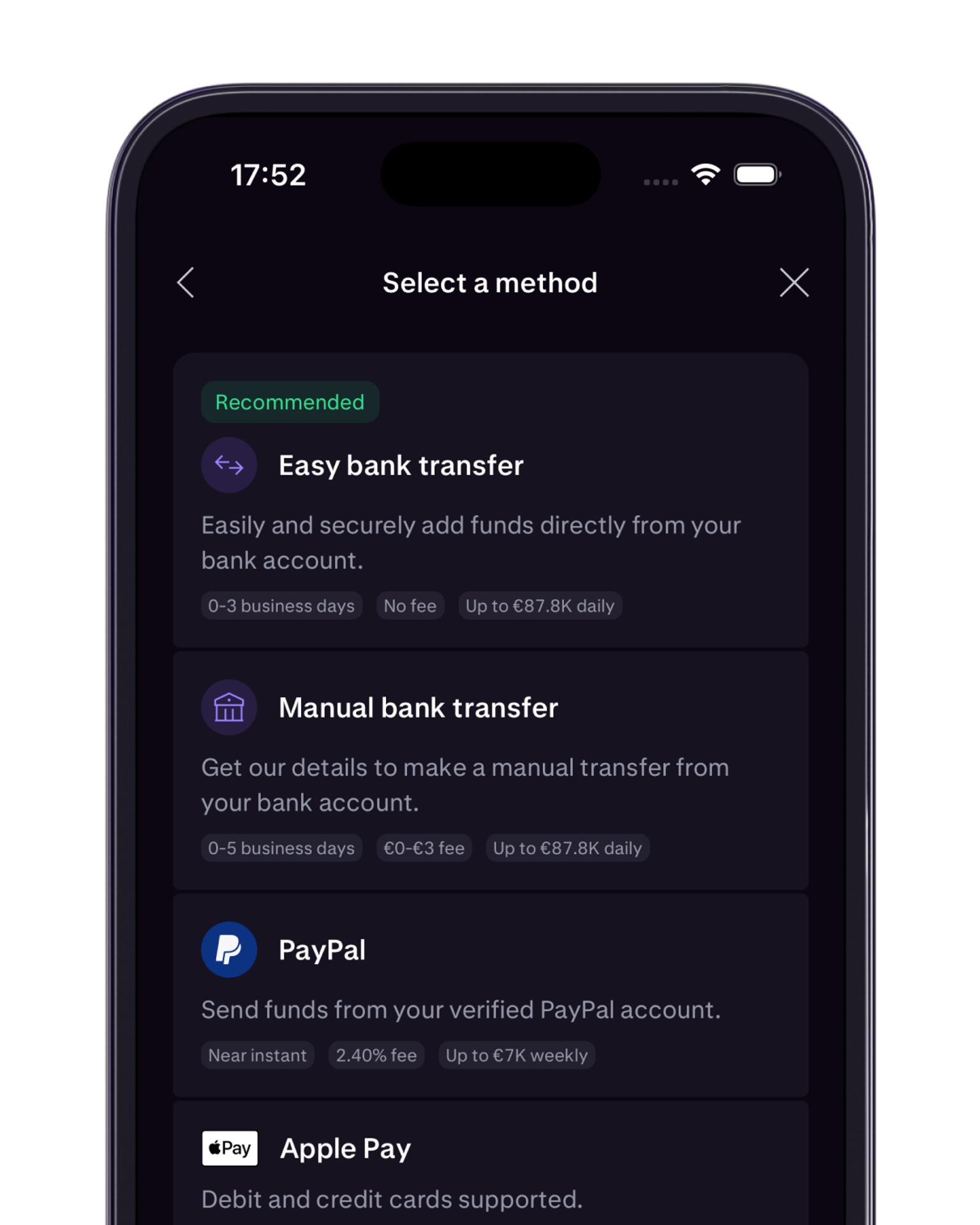 Verify and fund