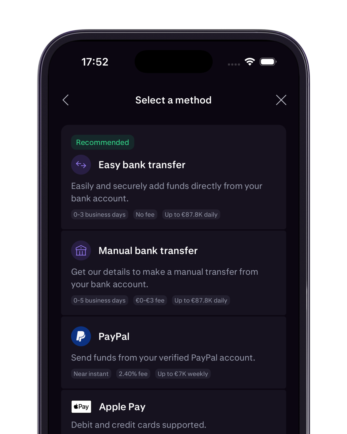 Verify and fund