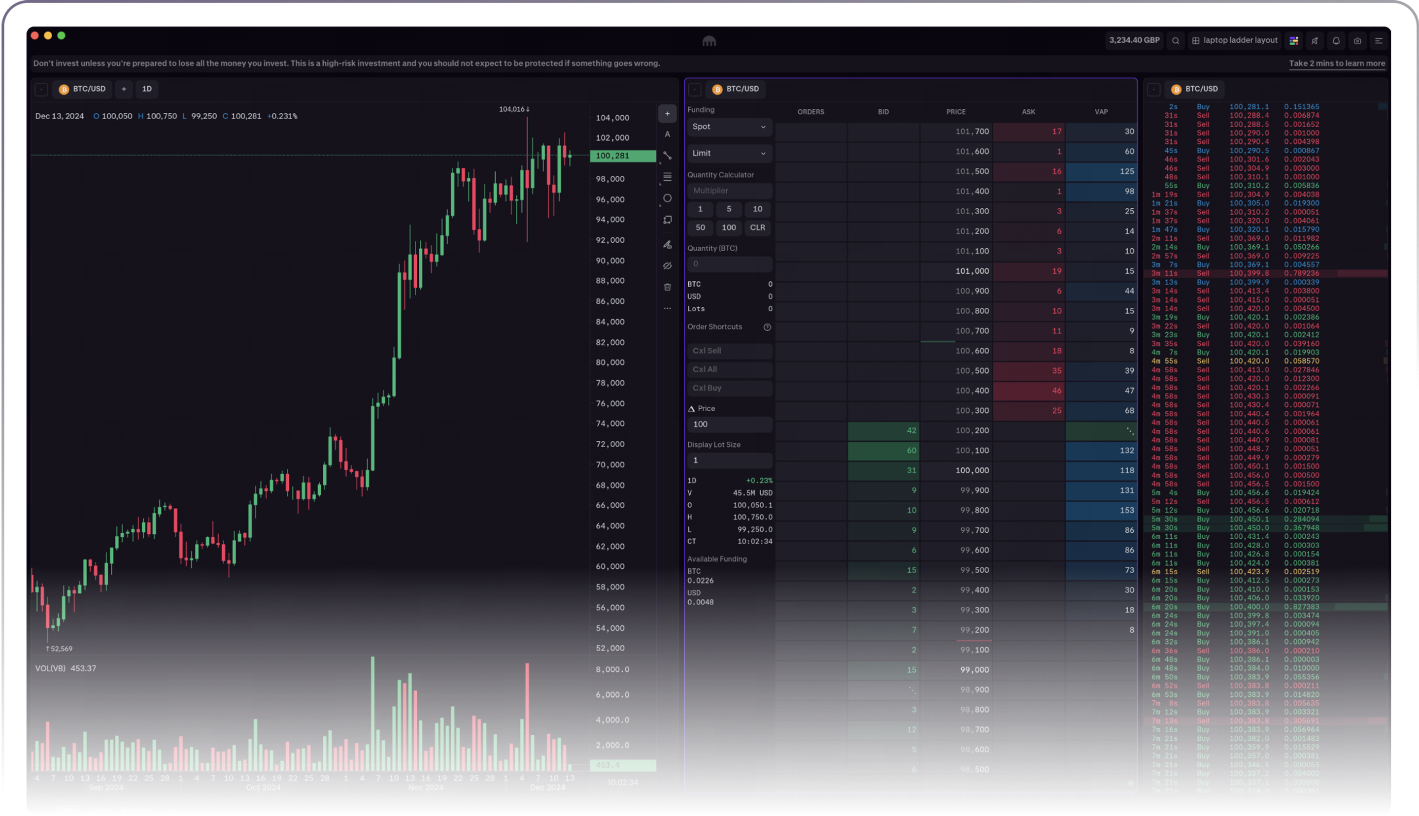 Screenshot of Kraken Desktop