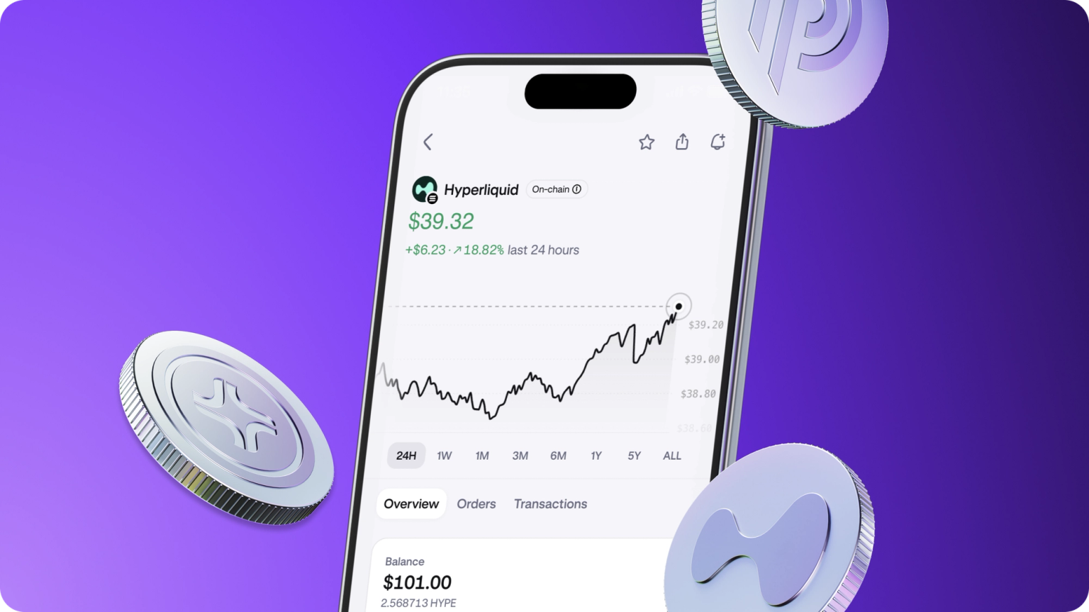 Kraken app showing newly launched Solana tokens