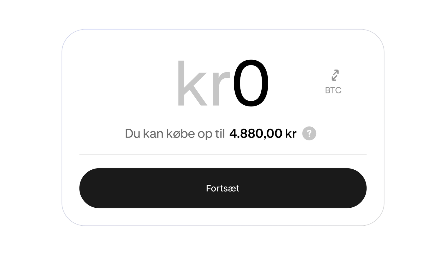 Cryptocurrency buy screen showing available buying power