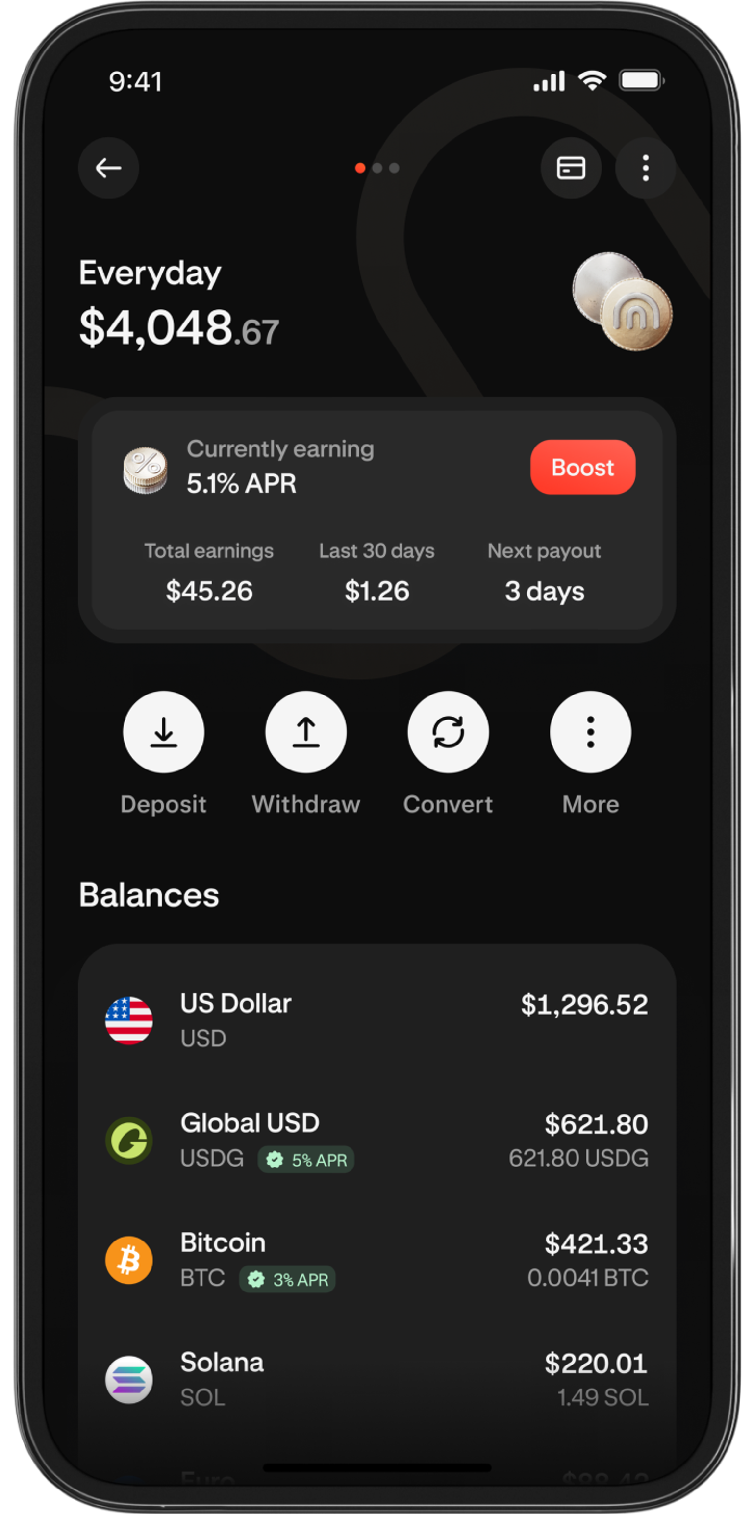 Mobile phone with the Krak app in