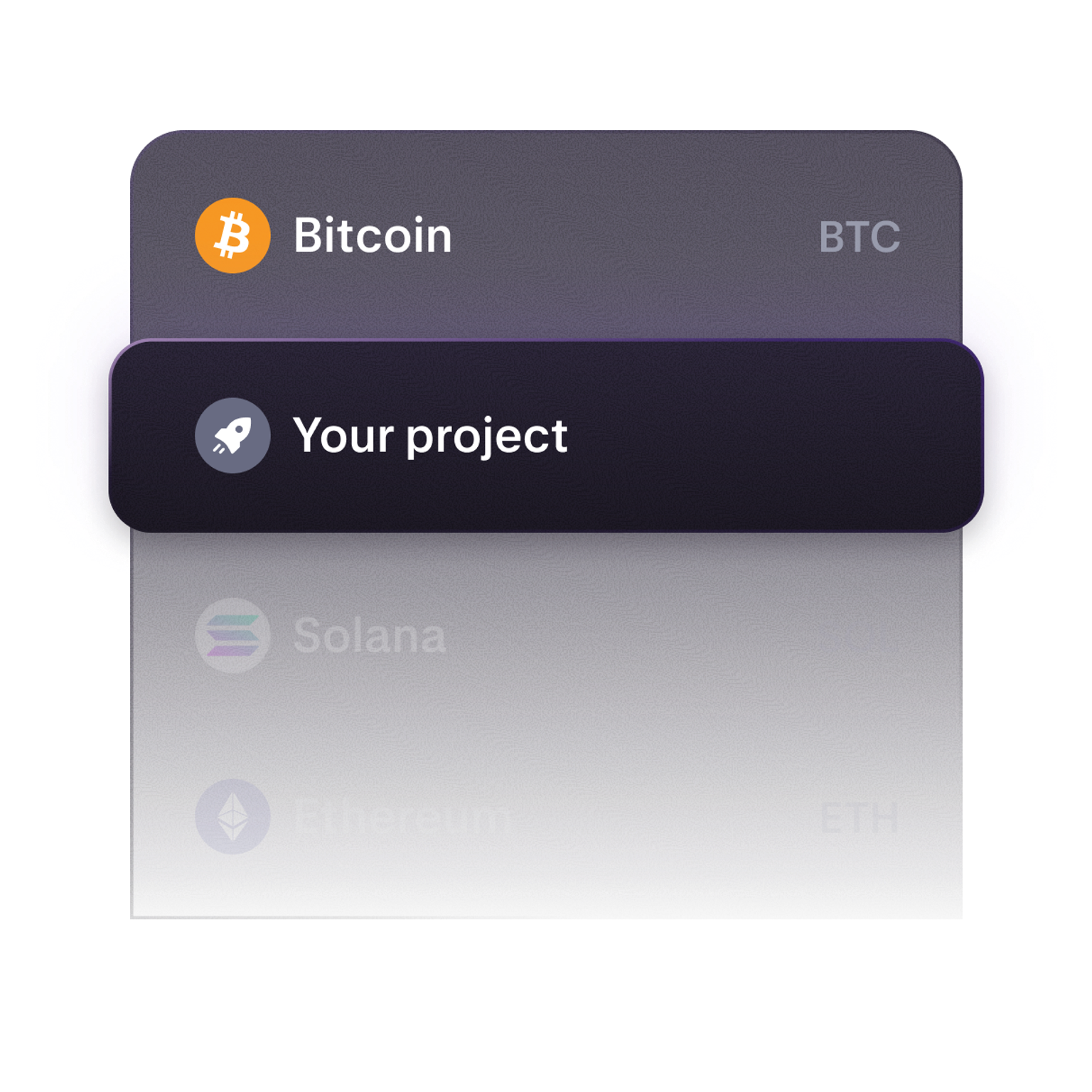Your project between others