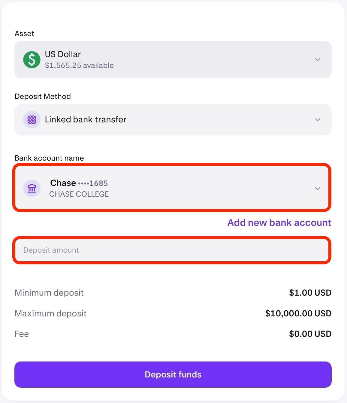 Example Usd Account Number How do I fund my account with USD using ACH via Plaid? | Kraken