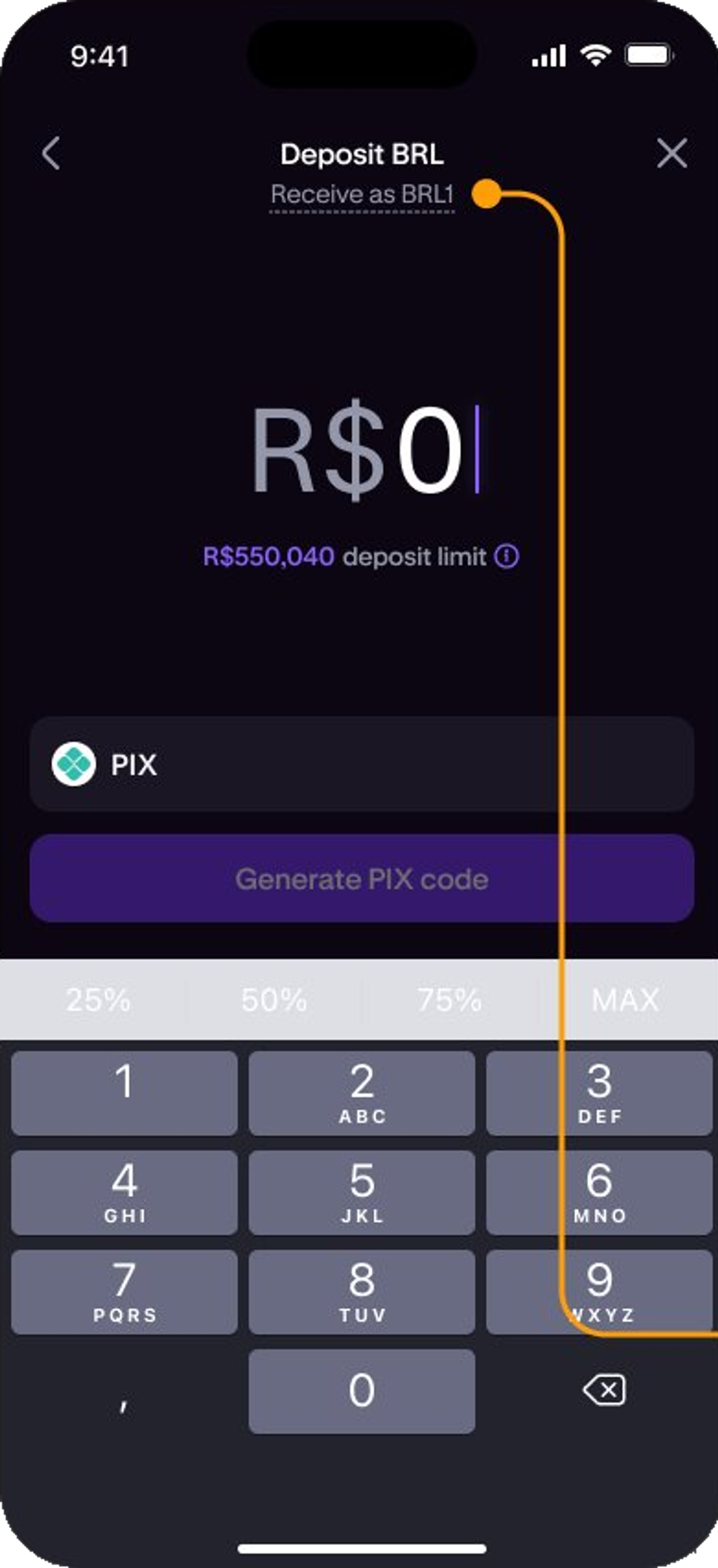 Deposit BRL