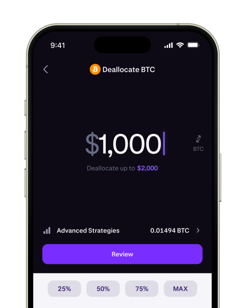 Withdraw any time