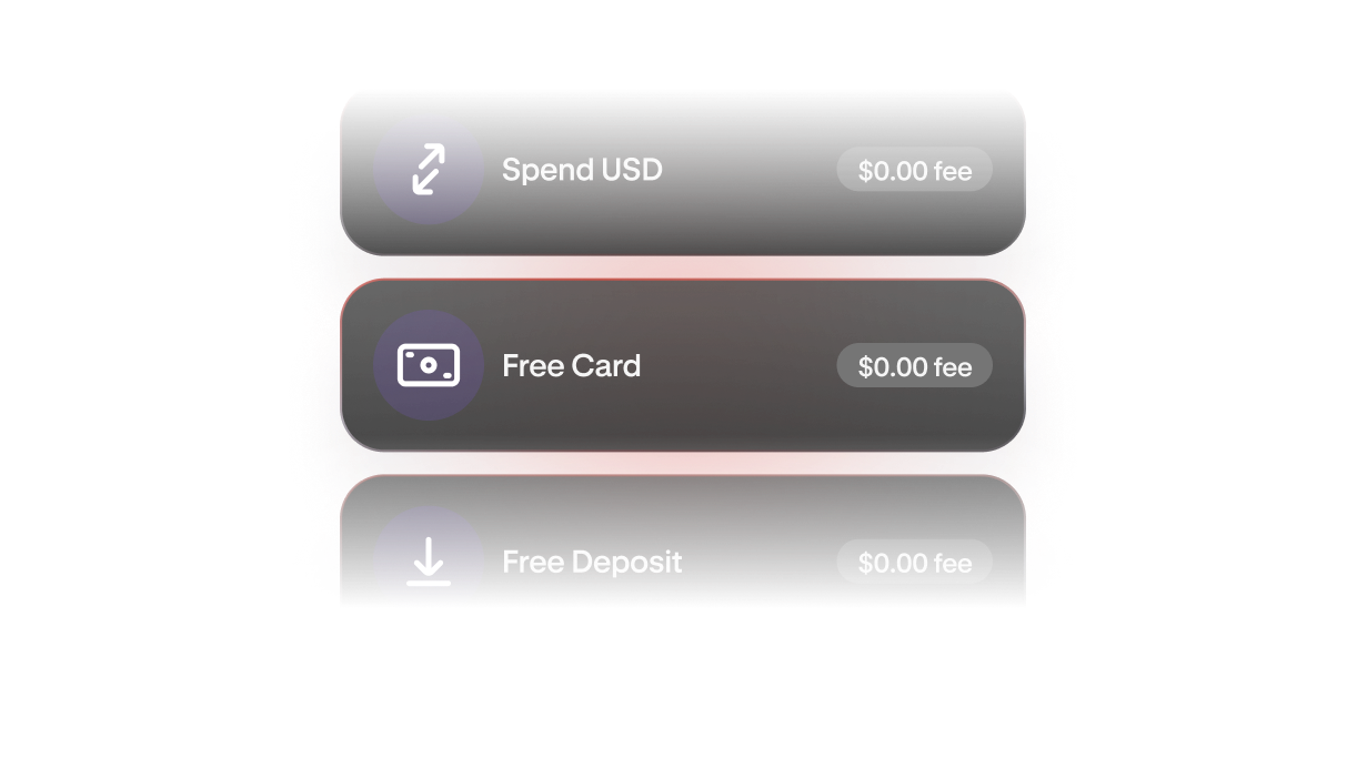 Fee summary showing $0 fees for spending, the Krak card and deposits