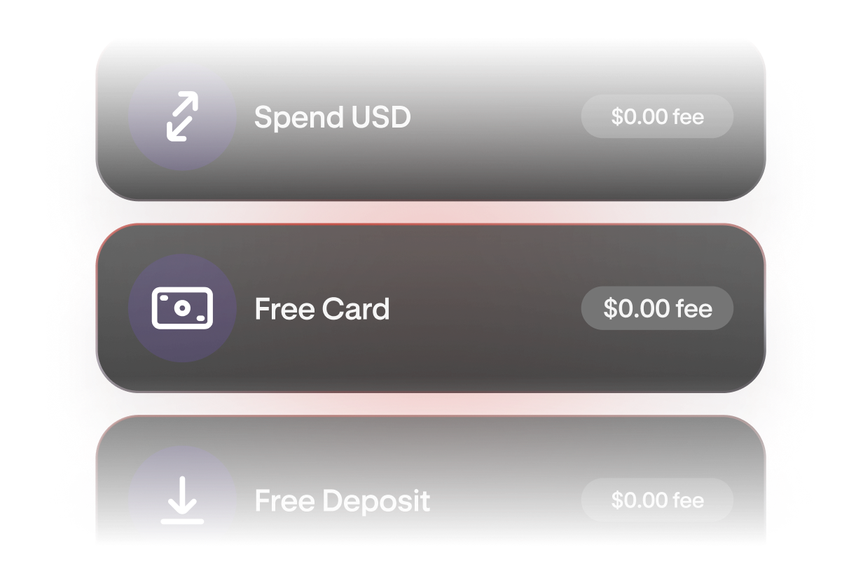 Fee summary showing $0 fees for spending, the Krak card and deposits