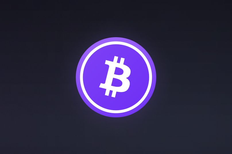 kBTC symbol on a dark background.