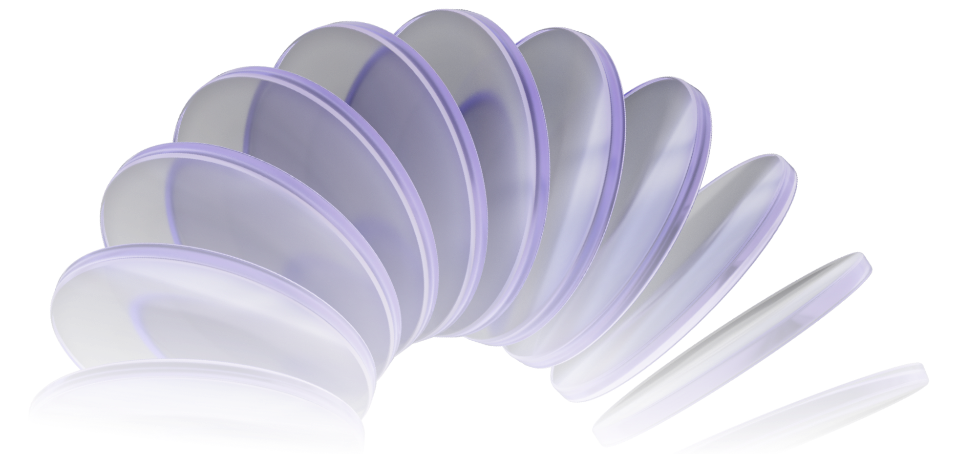 Illustration of glass coins in rotation