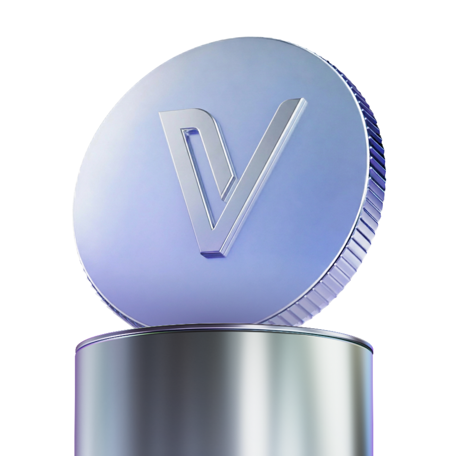 Coin on pedestal