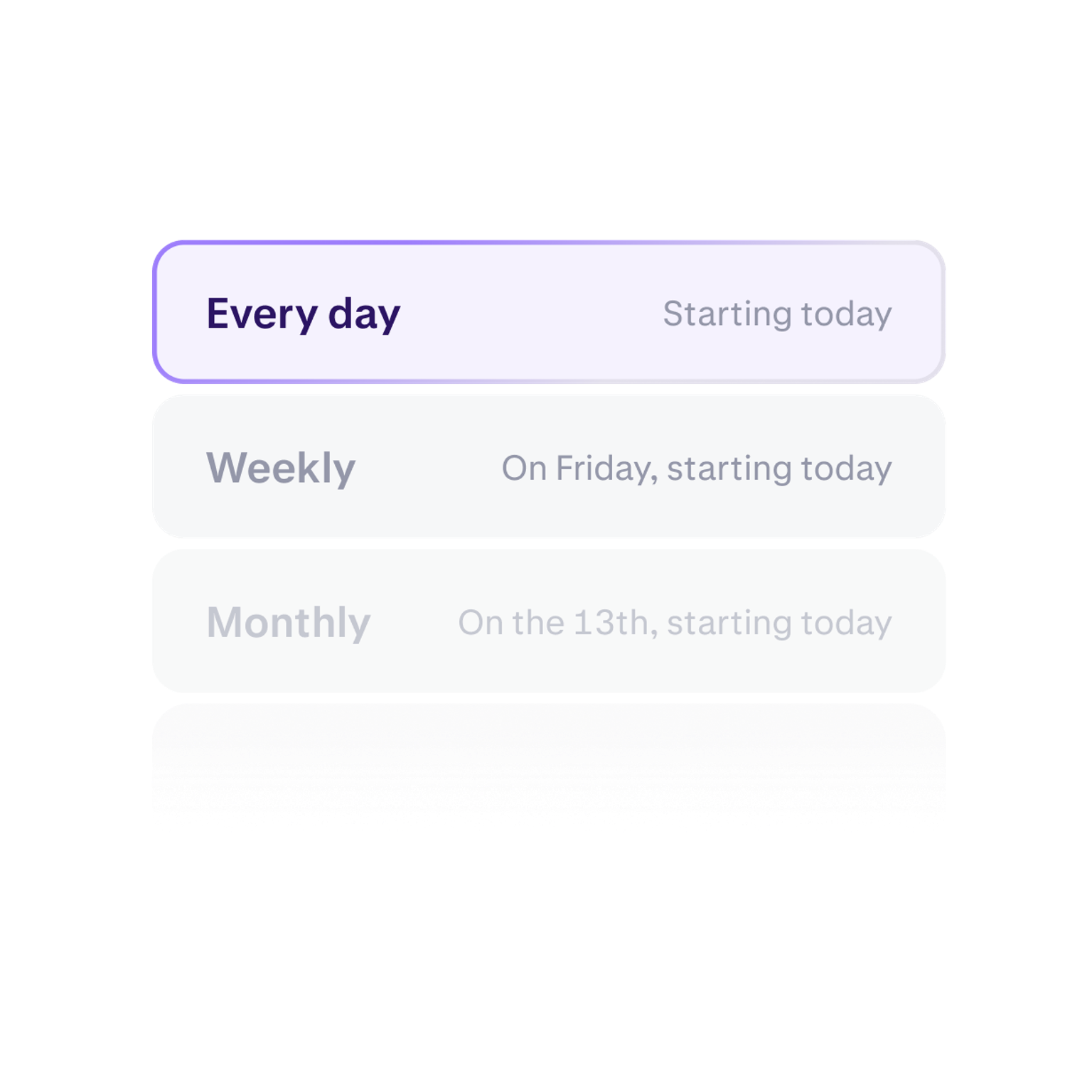 Select cadence or set custom