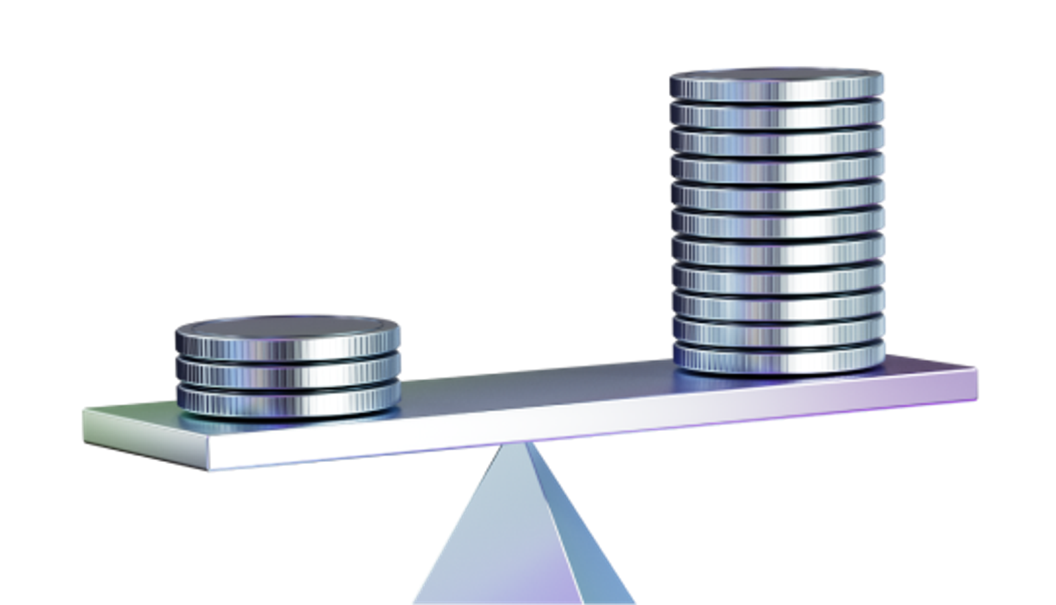 Scale with coins
