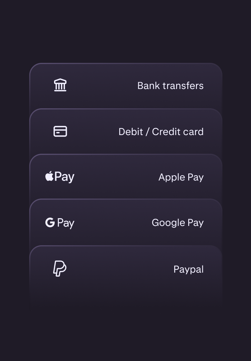 Example funding options