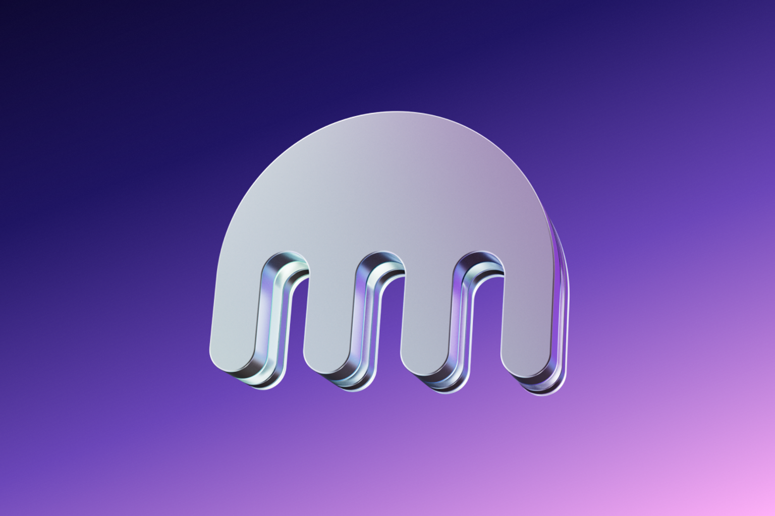 Kraken Logo metallic