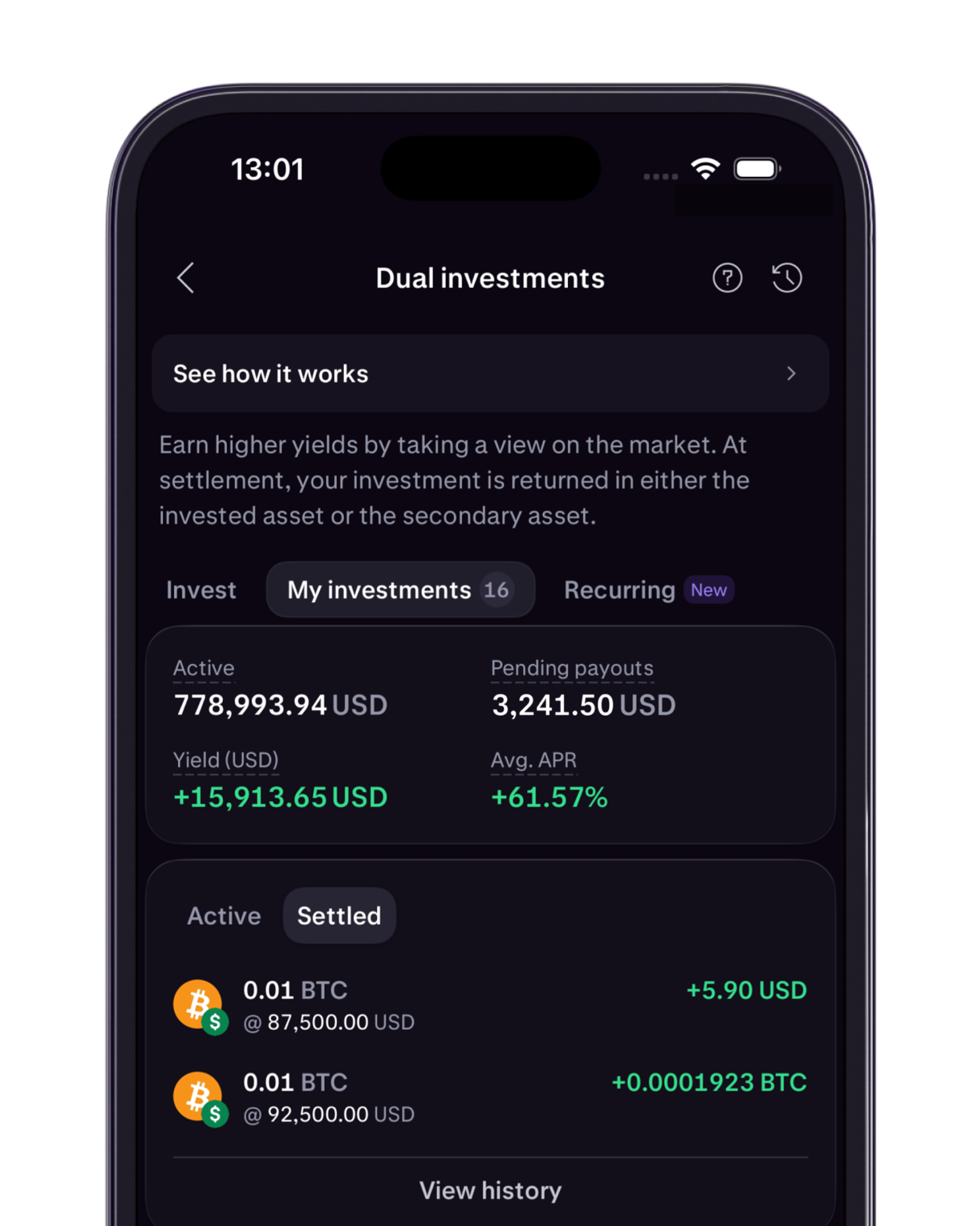 Automatic settlement of funds to your Spot balance with yield
