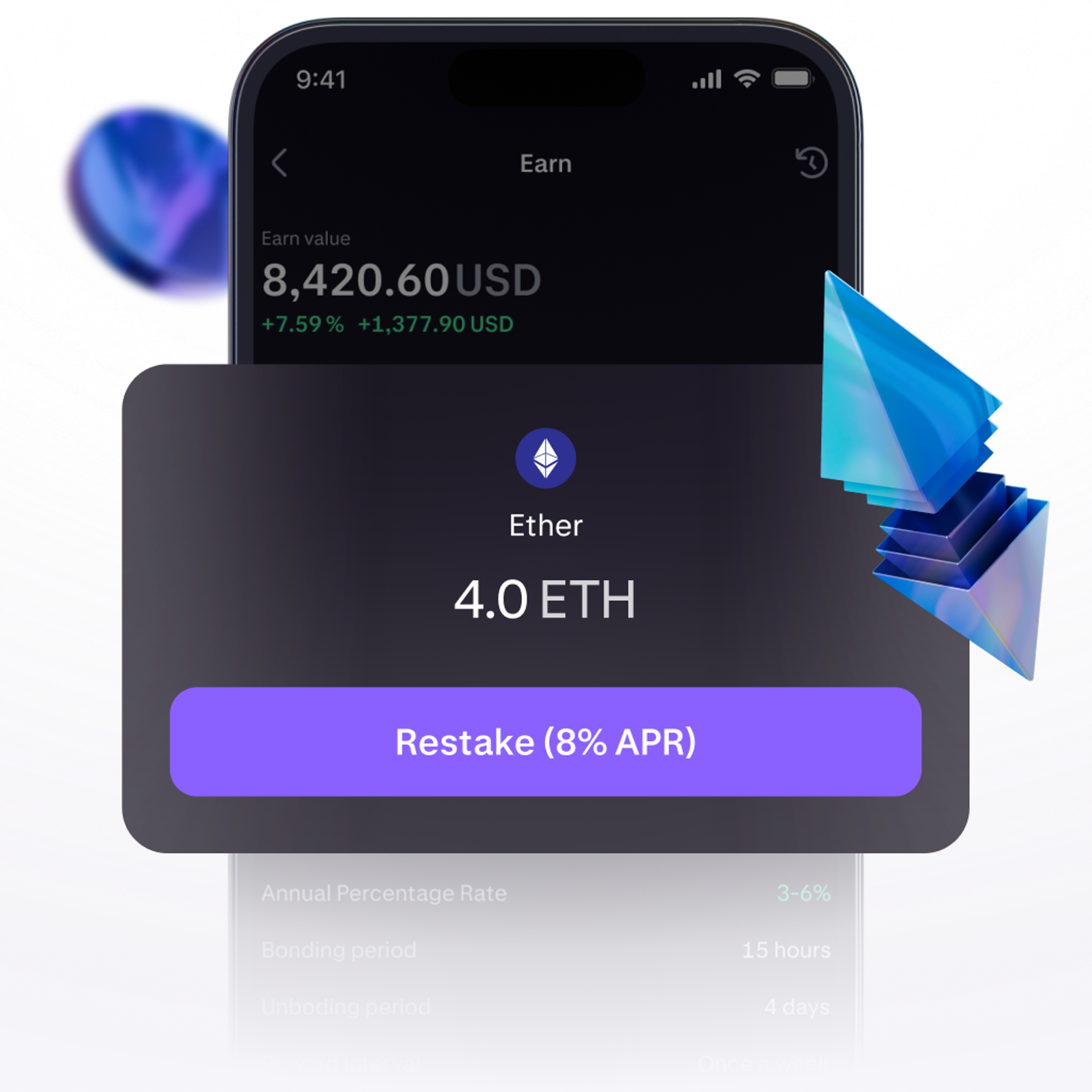 Restake on Kraken Pro